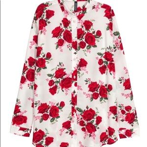 Rose printed blouse!